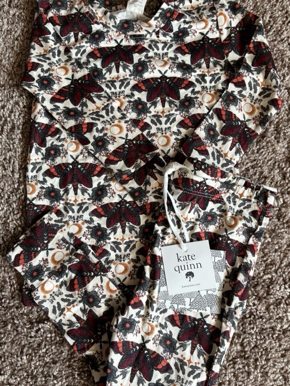 kate quinn-Night Butterfly 2 piece crewneck pajamas set- toddler girls 2T